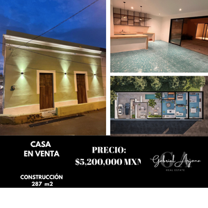 Casa en venta colonia centro, Mérida Yucatán (RECIEN REMODELADA)