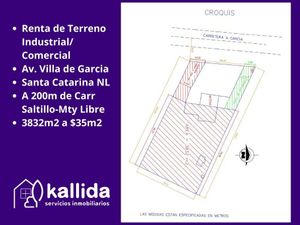 RENTA DE TERRENO COMERCIAL O INDUSTRAIL EN SANTA CATARINA