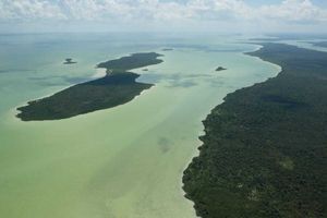 Isla Cayo Violín, en la Bahía de Chetumal.