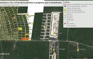 ESTUPENDO TERRENO DE 1 HECTAREA EN PARAISO CARRETERA MÉRIDA A PROGRESO