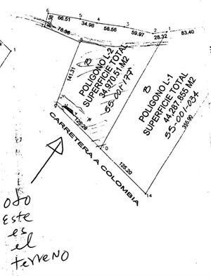 VENTA DE TERRENO EN CARRETERA A COLOMBIA