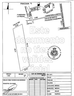 TERRENO EN VENTA EN MERIDA YUCATAN, DZITYA ENTREGA INMEDIATA