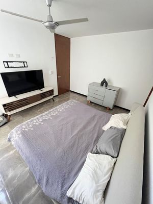 Departamento amueblado con amenidades en Temozon con Piscina y Terraza en Renta