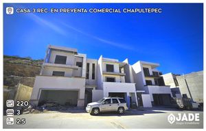 3 CASAS NUEVAS EN PREVENTA COMERCIAL CHAPULTEPEC