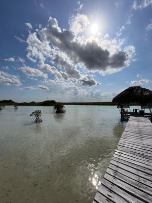 Lote de 2600 MTs con 9 MTs de Laguna en el estero de Chac,