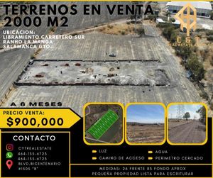 SE VENDEN 6 LOTES DE 2000 M2 CADA UNO  SALAMANCA GTO