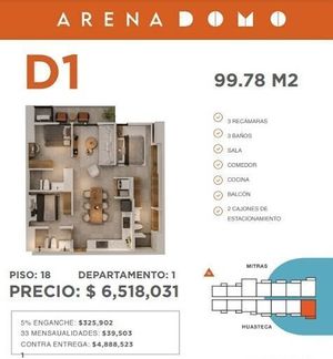 12. Departamento en PreVenta Arena Domo D1