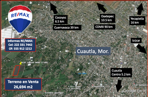 TERRENO EN VENTA EN CUAUTLA, MORELOS