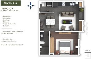 Departamento en Preventa en Lofts San Miguel