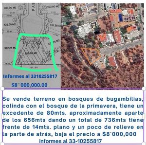 Terreno en Bosques de  bugambilias