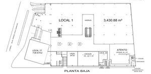 Local en Plaza El Mueble  3,430.88m2 $450 m2 mas IVA