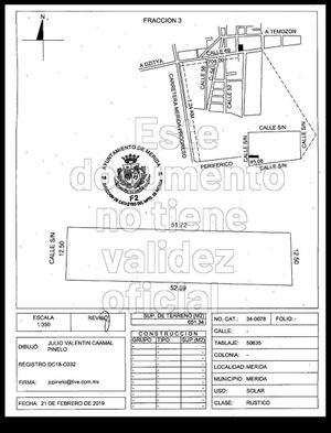 ¡VENTA! Terreno en Temozon