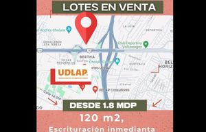 Terreno en venta en zona UDLAP