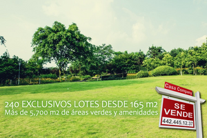 241 Terrenos en Venta desde 165 m2, Sin colindancias de lotes con perimetral