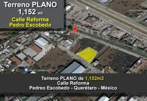 Terreno Comercial de 1,151 m2 en Pedro Escobedo, Papeles en Regla, OPORTUNIDAD!!