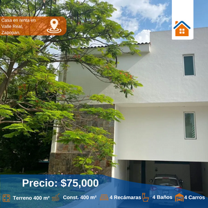 Casa en renta en Valle Real 4 recámaras