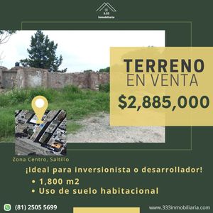 Terreno/Lote en Venta en Zona Centro, Saltillo