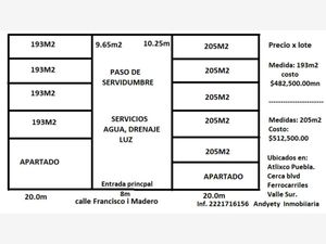 Terreno en Venta en Valle Sur Atlixco