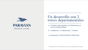 DEPARTAMENTOS EN VENTA DE 2 RECAMARAS EN PARAVIAN PLAYA DEL CARMEN