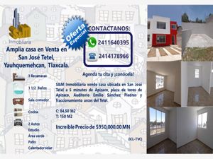 Casas en venta en Tercera Secc, 90432 San Francisco Atexcatzinco, Tlax.,  México