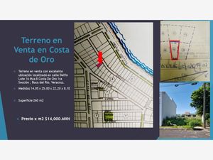 Terreno en Venta en Costa de Oro Boca del Río