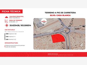 Terreno en Venta en Casa Blanca Gómez Palacio