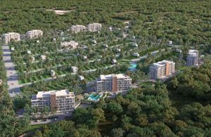 Terreno con casa club, en pre-venta, Centro Maya, Playa del Carmen