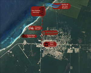 Departamento en planta baja con alberca privada, acabados de lujo en Aldea Zama