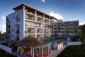 Apartamento con alberca privada, cocina abierta y cubierta, cerca de Playa Arroc