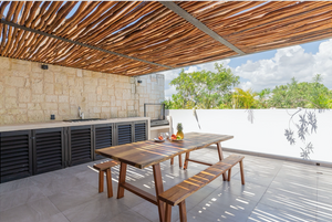 Penthouse con alberca privada, acabados de lujo, en venta en Aldea Zama, Tulum.