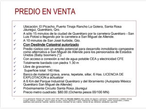 Terreno en Venta en La Gotera Querétaro
