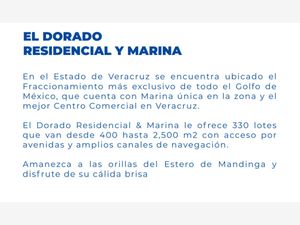 Terreno en Venta en Residencial el Dorado Boca del Río