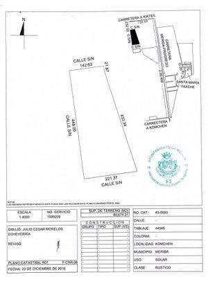 Terreno en Venta en Komchen, frente a Altozano,  de 8 has Mérida, Yucatán