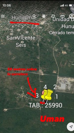 Terreno en Venta 1 Hectárea sobre carretera Umán-Hunucmá, Yucatán