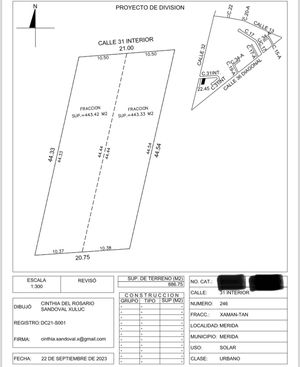 En venta Terreno residencial en privada Xaman Tan ( sobre avenida García Lavin)