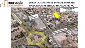 RENTA DE TERRENO DE 1,440 M2, EX EJIDO COAHUILA. INCLUYE CASA MODULAR / OFICINA