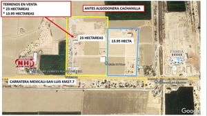 Terreno en Venta de 37 hectáreas sobre la carr. Mexicali-San Luis