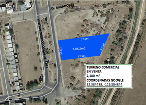 En venta Terreno Comercial de 2,100 m, zona Residencial