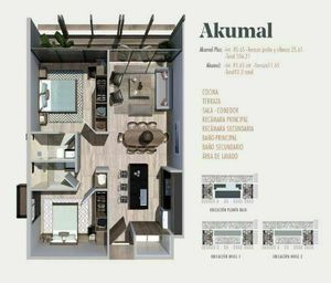 Departamento en venta en Tulum, Aldea Zamá