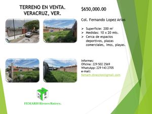 Terreno en Venta en Fernando Lopez Arias Veracruz