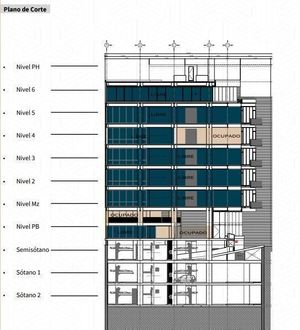 Oficina   Renta   Cuauhtémoc    409 m2   Piso 2