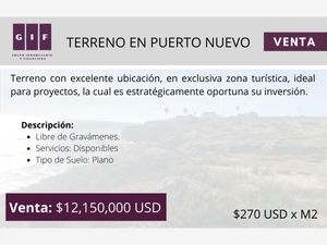 Terreno en Venta en Puerto Nuevo Playas de Rosarito