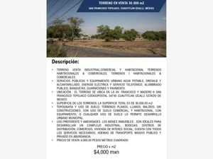 Terreno en Venta en Lomas de San Francisco Tepojaco Cuautitlán Izcalli