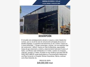 Bodega en Venta en San Lorenzo Iztapalapa