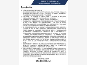 Terreno en Venta en Recursos Hidraulicos Tultitlán