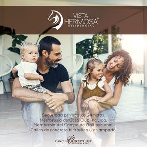 VISTA HERMOSA RESIDENCIAL- BY CANCUN CONTRY CLUB-LOTES RESIDENCIALES DE 1,200 m2