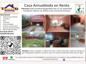 Casa en Renta en Solidaridad Nacional A C Comalcalco