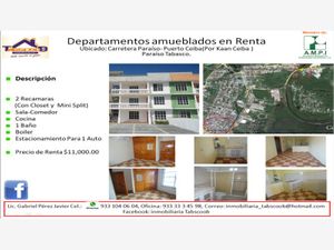 Departamento en Renta en Puerto Ceiba (carrizal) Paraíso