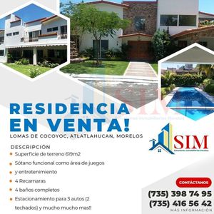 ¡¡VENDO ESPECTACULAR RESIDENCIA EN LOMAS DE COCOYOC!!