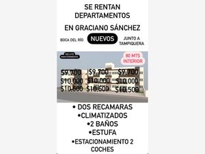 Departamento en Renta en Graciano Sánchez Romo Boca del Río